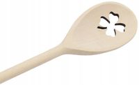Peewit Houten Keukenlepel 30cm - Beukenhout met Klaver Design