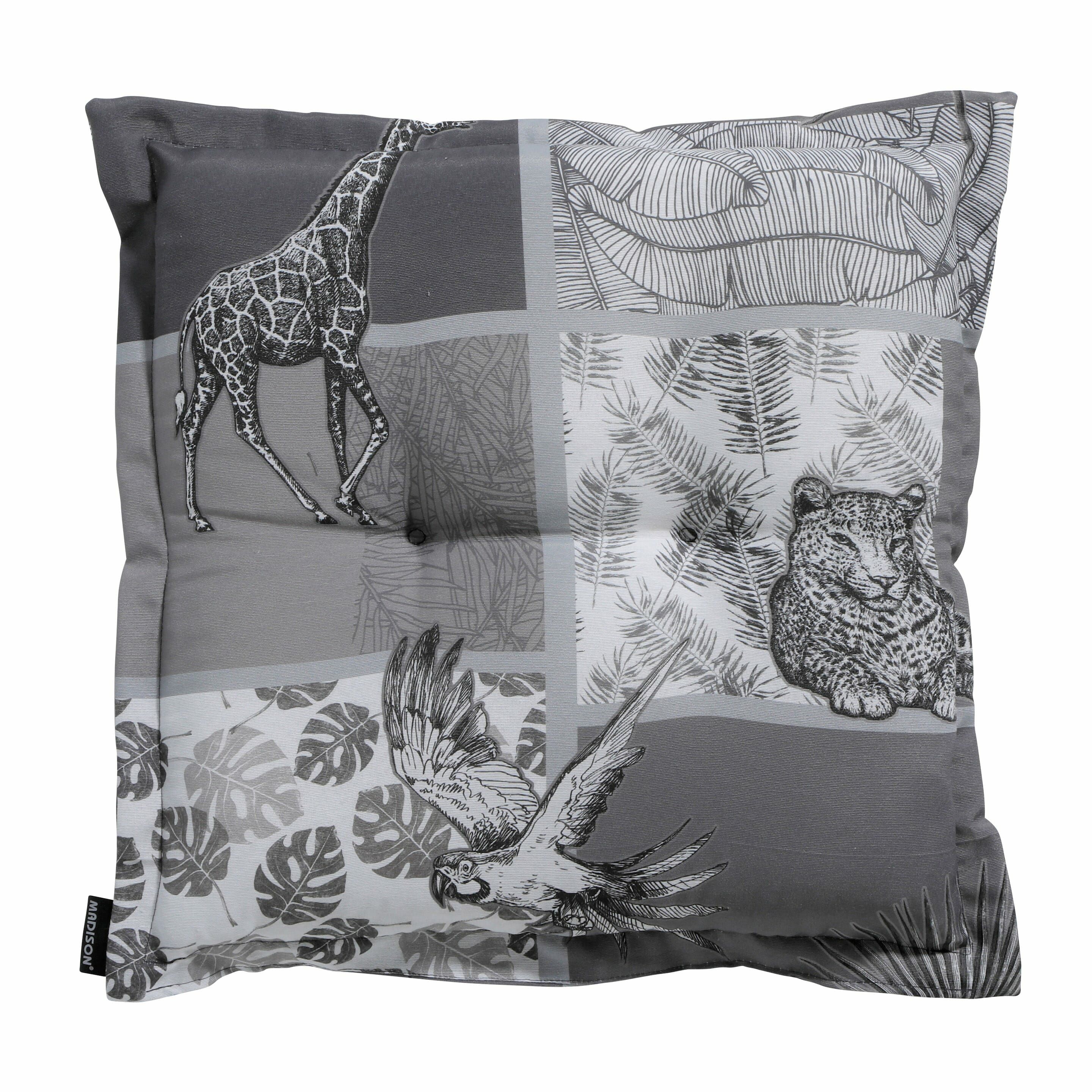 Madison Sifra Grey Outdoor Seat Cushion - 50x50cm - Grey