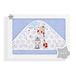 Interbaby Badcape 400 g/m² katoen Terry Jungla blauw 100 x 100 cm