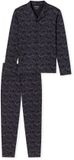 Schiesser Fine Interlock Pyjama 183176 Charbon Maat XL