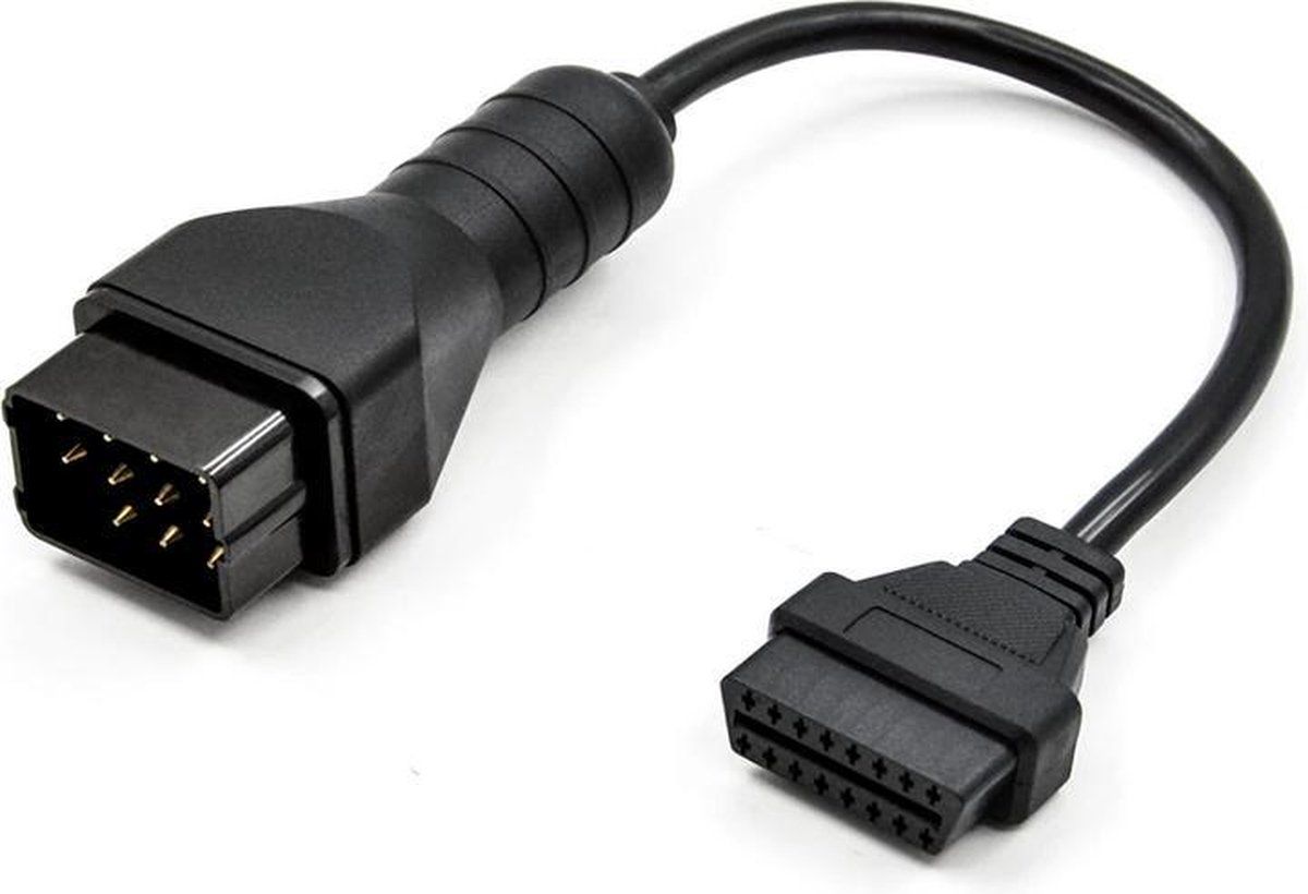 HaverCo Renault 12 pin naar OBD2OBDII 12 Pin Connector Diagnostic Tool Adapter kabel / Zwart