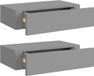 vidaXL Wandschappen met Lade Grijs - Set van 2