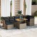 Maison Exclusive - Ensemble de meubles de jardin 8 pièces avec canapé et coussins, gris, en polyrotin