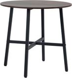 HOMCOM Eettafel Spaanplaat Staal Bruin 80x80x76 cm