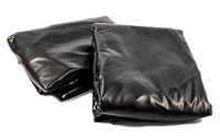 Camco Bandenbeschermers voor camper/campers | Voorzien van gesp en riemontwerp voor eenvoudige installatie en past op wielen van 100 tot 106 cm | Gemaakt van zwart vinyl | 2-pack (45251)