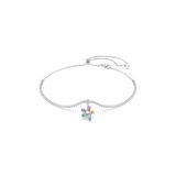Swarovski x Ariana Grande choker, Verschillende slijpvormen, Bloem, Meerkleurig, Rodium toplaag