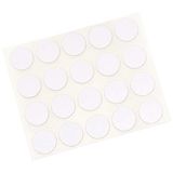 Adsamm® 20 x afdekdoppen | Ø 1,3 cm Ø 0,51" | wit | rond | 0,45 mm dunne, zelfklevende meubelpatches