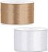 Merkloos Sierlinten/cadeaulinten/satijnen linten - Set 2x stuks - goud en wit - 38 mm x 25 meter