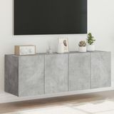 Maison Exclusive - Meuble TV avec éclairage LED, 2 pièces, couleur béton, 60x35x41 cm