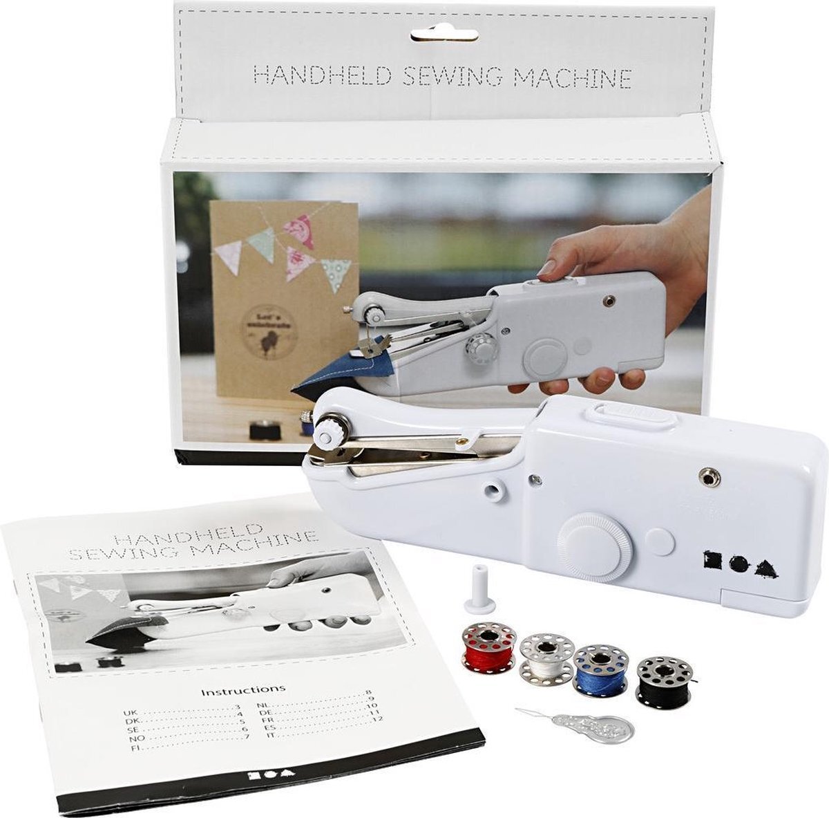 Creative Handnaaimachine, H: 6,7 cm, L: 20,5 cm, B: 3,5 cm, Wit, 1 Stuk