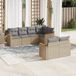 Prolenta Maison Exclusive - Tuinset voor de tuin, 7-delig, met kussens, beige, gemaakt van polyrotan
