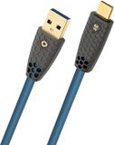 Oehlbach D1C9562 USB-kabel USB-A stekker, USB-C stekker 2 m Petrol Afscherming gevlochten