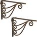 Merkloos Relaxdays Plankdrager set van 2 - Gietijzer - Antiek Design - Brons