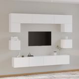Prolenta Maison Exclusive - Ensemble De Meubles Tv 8 Pcs Blanc Bois D'Ingénierie
