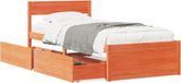 Maison Exclusive - Lit en bois massif sans matelas, brun chaud, 100x200 cm, bois de pin