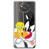 ERT GROUP mobiel telefoonhoesje voor Xiaomi POCOPHONE X3 origineel en officieel erkend Looney Tunes patroon Sylvester & Tweety 002 aangepast aan de vorm van de mobiele telefoon, gedeeltelijk bedrukt