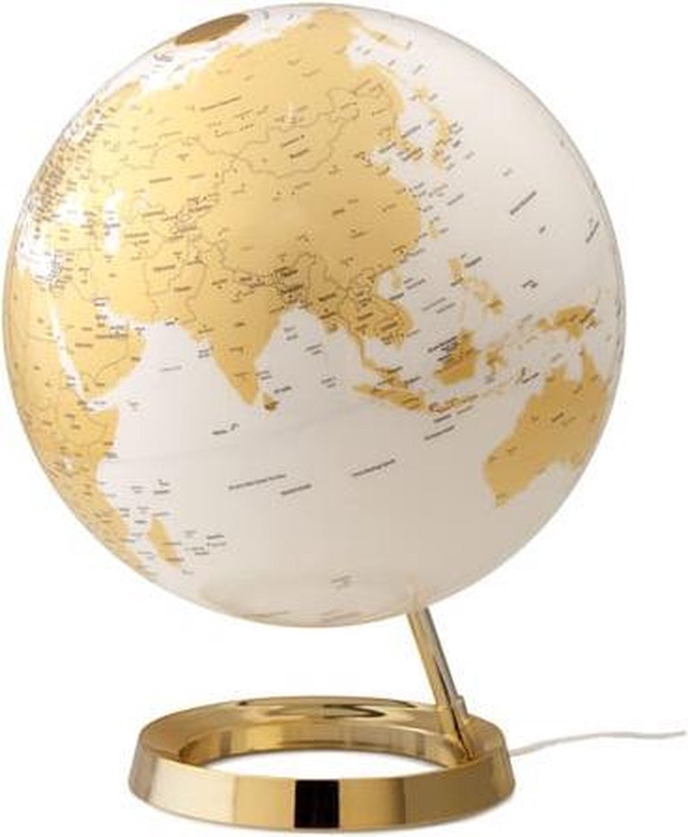 Atmosphere Globe Bright Goud 30cm diameter kunststof voet met verlichting