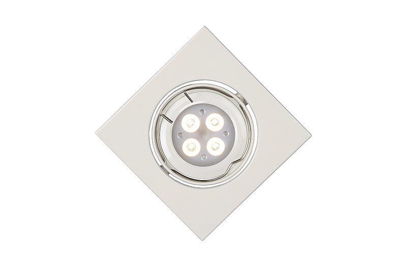 Lucide inbouwspot vierk led gu10/4w 2800k d8cm white