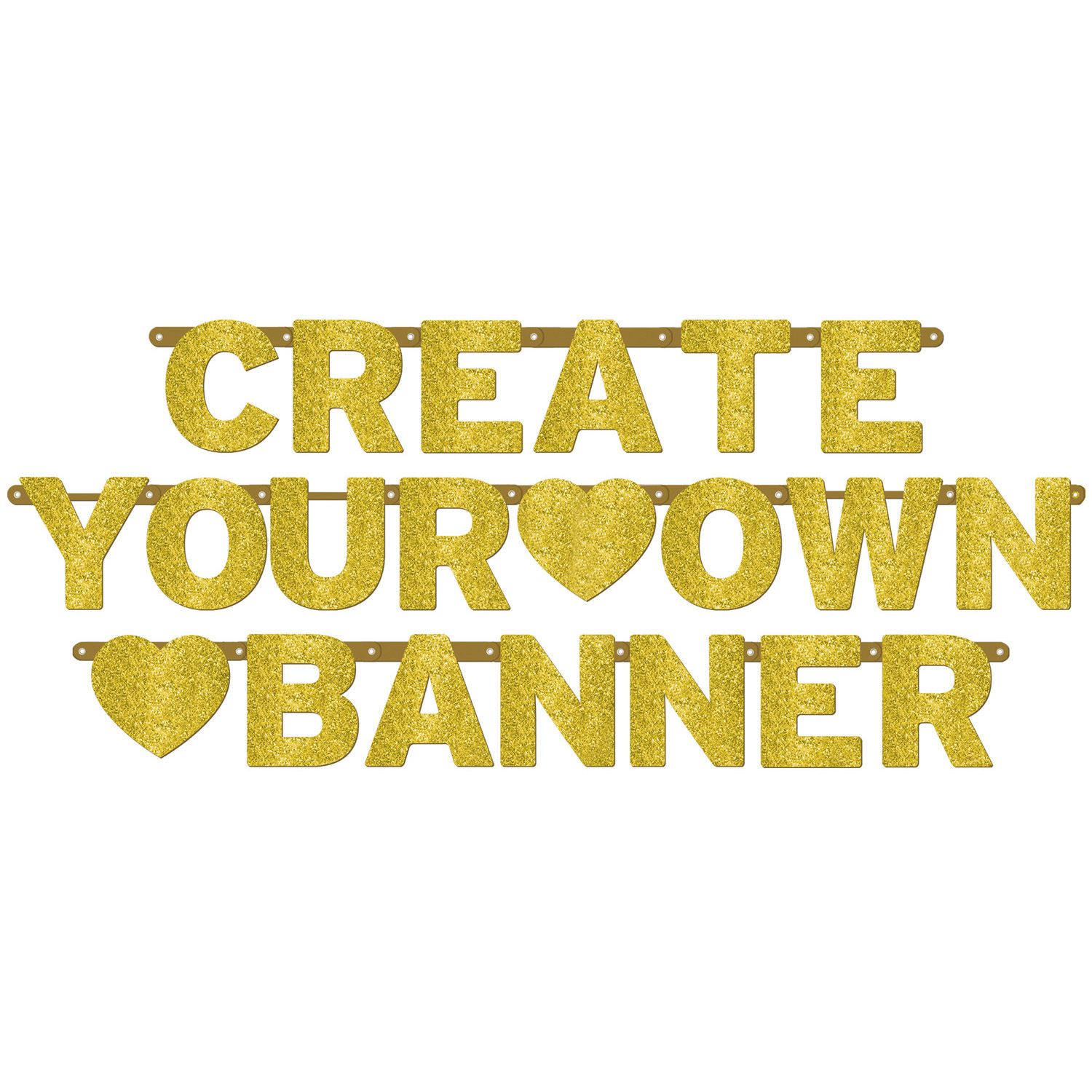 Amscan 120241 - Banner - Goud - Papier - 1 Stuk