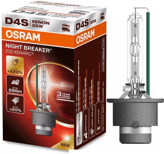 Osram Night Breaker Xenarc - D4S Krachtige Xenon Lamp - 220% Lichter - 250m Bereik - 20% Witter Licht