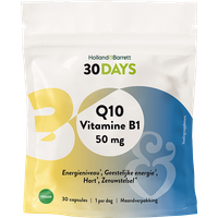 Holland & Barrett 2+1 gratis | 30DAYS Q10 Vitamine B1 50mg - 30 capsules