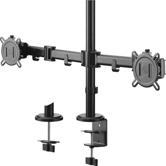 One For All DM2210 Smart-line universele monitorsteun - dubbele monitorarm - VESA 100x100 - zwart
