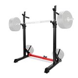 Yes4All Premium multifunctioneel halterrek, squatrek met capaciteit tot 270 kg, robuust krachttrainingsrek met dipstation, halterschijvenhouder
