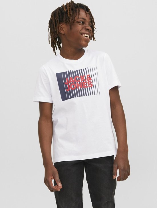 JACK&amp;JONES JUNIOR JJECORP LOGO TEE PLAY SS O-NECK NOOS JNR Jongens Overhemd - Maat 140