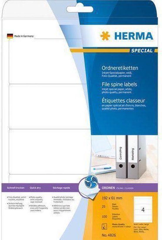 Herma File labels white 192x61 InkPrint 100 pcs.