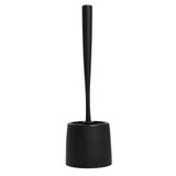 Spirella Toiletborstel met Houder – WC-Borstel Houder van Polypropyleen – Toiletborstelhouder Zwart – 10,7 x 36,5 cm