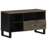 vidaXL meuble TV 80x33x46 cm bois de manguier massif noir