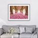 Affiche - Paysage Chemin Arbre Fleuri - 40x50 cm - Bordure Blanche