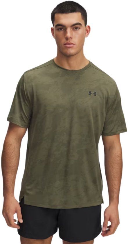 Under Armour Tech Vent Jacquard Sportshirt Heren Donkergroen S