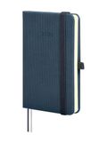 Finocam Agenda 2026, weekoverzicht, dwarsweergave, januari - december (12 maanden), jaarplanner 2026, met elastiek en 2 gebreide banden, hardcover, minimale textuur, blauw, Spaans