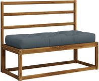 vidaXL - Pallet - Zitkussen - VIANEN - 100% - Polyester - Bleu - 120 x 50 x 12 cm