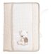 FILET - Tas voor luiers en doeken om te borduren van zachte stof, organizer om te wisselen met boekopening, cadeau-idee voor toekomstige ouders, Made in Italy, kleur beige