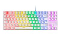 Mars Gaming MK80 Wit, Mechanisch Gaming Toetsenbord TKL FRGB, Antighosting, Switch Mechanische Blaw, Italiaans Taal