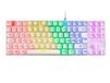 Mars Gaming MK80 Wit, Mechanisch Gaming Toetsenbord TKL FRGB, Antighosting, Switch Mechanische Blaw, Italiaans Taal