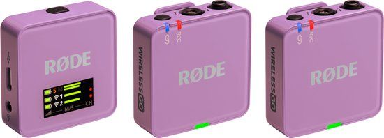 Rode Wireless Go III Lilac - Broadcasting Microphone - Black - English Manual