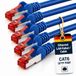 1aTTack.de Cat6 SFTP LAN netwerkkabel 5x 0,5m RJ45 Ethernet blauw