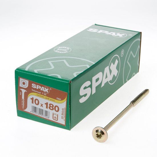 Spax Spax-s Spaanplaatschroef tellerkop discuskop T50 10 x 180mm