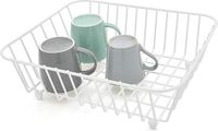 Merkloos Gootsteenrek Afdruiprek Organizer - Wit