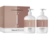 Naïf Savon mains et lotion pour les mains sans plastique - Coffret cadeau - 2 x 340 ml - Bergamote et lavande