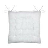 Stof Textile Stoelkussen Coline - Wit - 38 x 38 x 4 cm