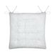 Stof Textile Stoelkussen Coline - Wit - 38 x 38 x 4 cm