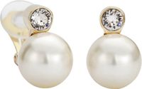 Traveller Hollander Jewels Traveller Clip Oorbellen - Oorclips Dames - Goudkleurig - Parels - Kristal