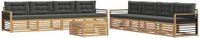 vidaXL - Buiten - bank - set - 8 - zitplekken - Wit - en - antracietkleurig - Polyester