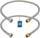 KOTARBAU® 2 Stuks - Flexibele Aansluitslang 1/2"x3/8" - Sanitaire Aansluitslang 80 cm