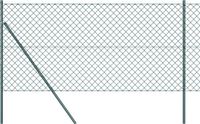 vidaXL Gaashek met grondbevestiging 10 x 1,4 m PVC-Coated Staal Groen
