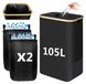 Conteneur à consignes 105 litres Pliable Avec couvercle 4 sacs intérieurs Tissu Oxford 600D